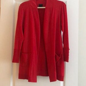 JM Collection red cardigan
